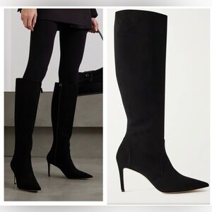 Stuart Weitzman Sock Pull on Stiletto Over-The-Knee Boots Classic Easy Wear